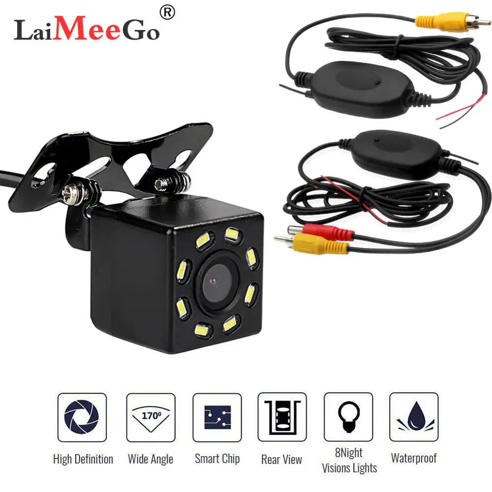 

wireless Car Rear View Camera Night Vision Waterproof Reversing Auto Parking Monitor Waterproof 170 Wide Angle HD Image cam