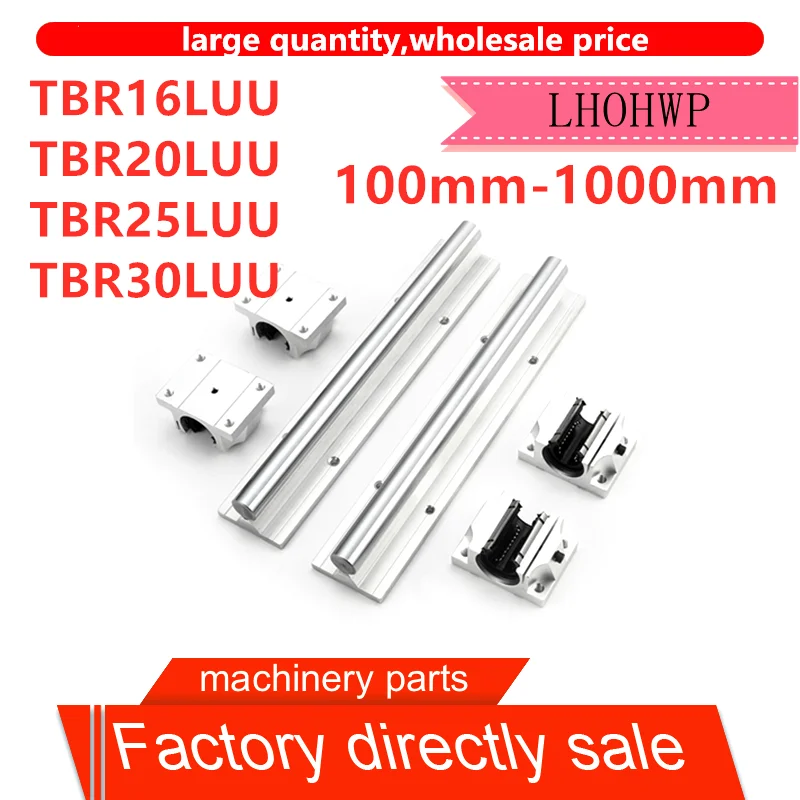 2pcsTBR1 6/20/TBR25/TBR30 100mm 1000mm + 4 шт. TBR16/20/25/30luu Линейный шарикоподшипник опорный блок ЧПУ