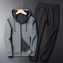 Мужской спортивный костюм куртка повседневная толстовка осень и зима стиль полосатый с капюшоном уличный кардиган беговые костюмы