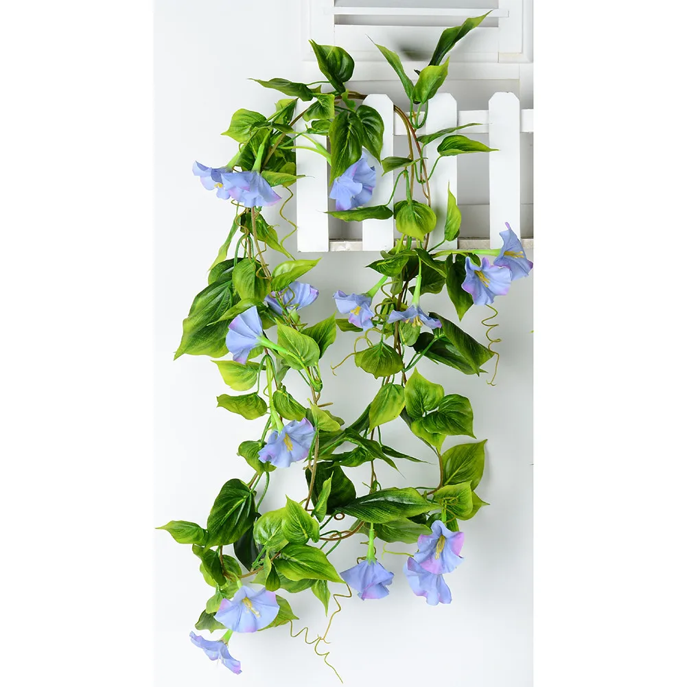 Искусственное подвесное украшение в виде лианы Morning Glory искусственные листья растений яркие Ротанговые листья сад вечерние украшения для дома Свадебные цветы