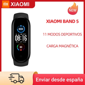 

Original Xiaomi Mi Band 5 Smartband 4 Color 1.2'' Touch Screen Miband 5 Wristband Fitness Blood Oxygen Track Heart Rate Monitor