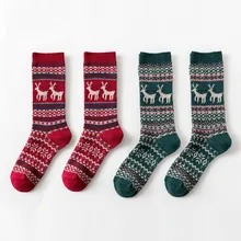Осенне-зимние носки* Носки с рисунком лося* Рождественские ретро-носки* хлопковые носки* традиционные носки в этническом стиле