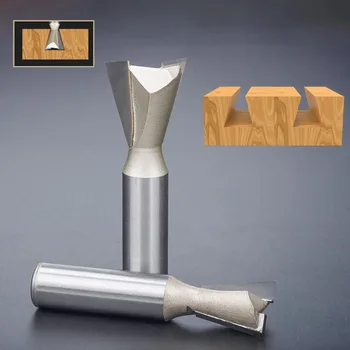 

1pcs 1/2 “ 1/4" Wood Cutter Shank Dovetail Bits 2 Flute Router Bits For Wood Tungsten Carbide Engraving Tool Milling Cutter