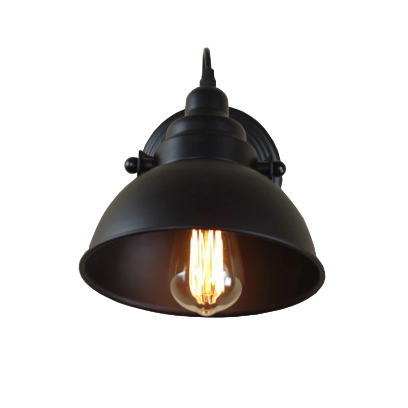Vintage Wall Lamp E27 Industrial Wall Sconce Black Light For Indoor Lighting Adjustable Retro Loft Bedside Bedroom Light
