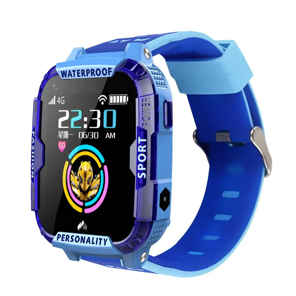 Blue T19 детская Водонепроницаемый Смарт-часы gps WI-FI LBS отслеживание местоположения HD 4G Видеозвонок - Цвет: Blue