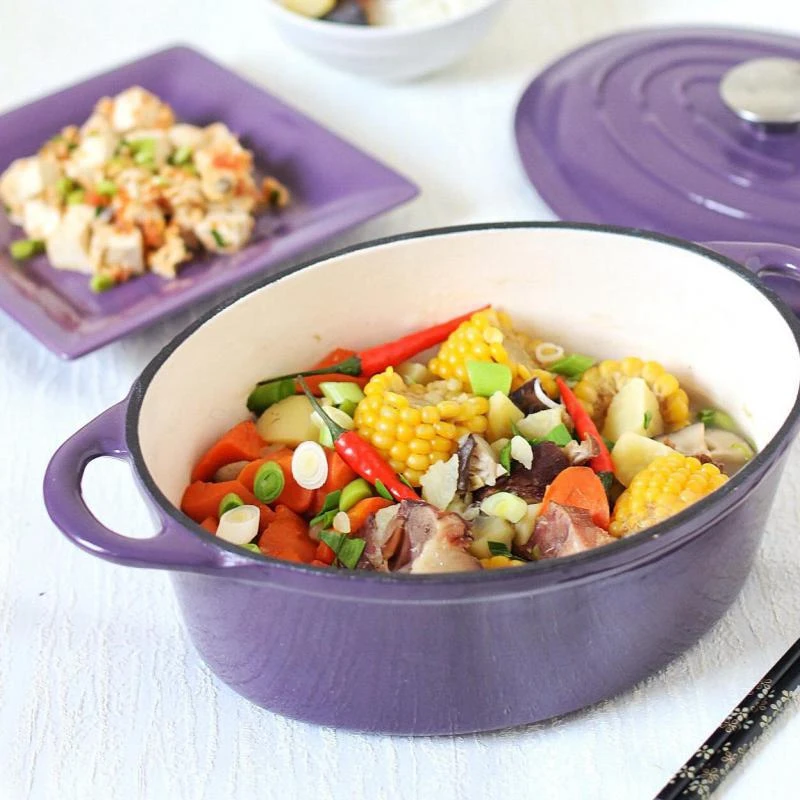 Enamel Cast Iron Stew Pot 4 7 Yearning For Life Foreign Trade Defect Treatment Soup Stock Pots Aliexpress