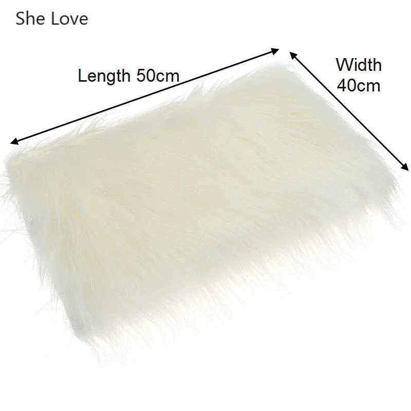 Luxurious Faux Fur Fabric - Soft Plush Material for DIY Crafts and Home Decor (40x50cm)