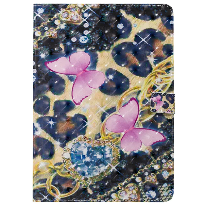 D Wekays чехол для iPad 10,2 с рисунком бабочка кожаный чехол для iPad 10,2 7th поколения A2200 A2198 A2232 крышка чехол s - Цвет: D