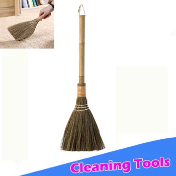 

Handmade Sweeping Broom For Household Duster Cleaning Tool Useful Straw Braided Home Cleaning Broom Long Section