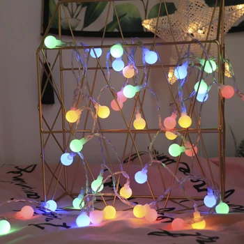 

10M Cherry Balls LED String Lights USB Fairy Garland LED Ball String Lights for Christmas Tree Wedding Home Indoor Decoration