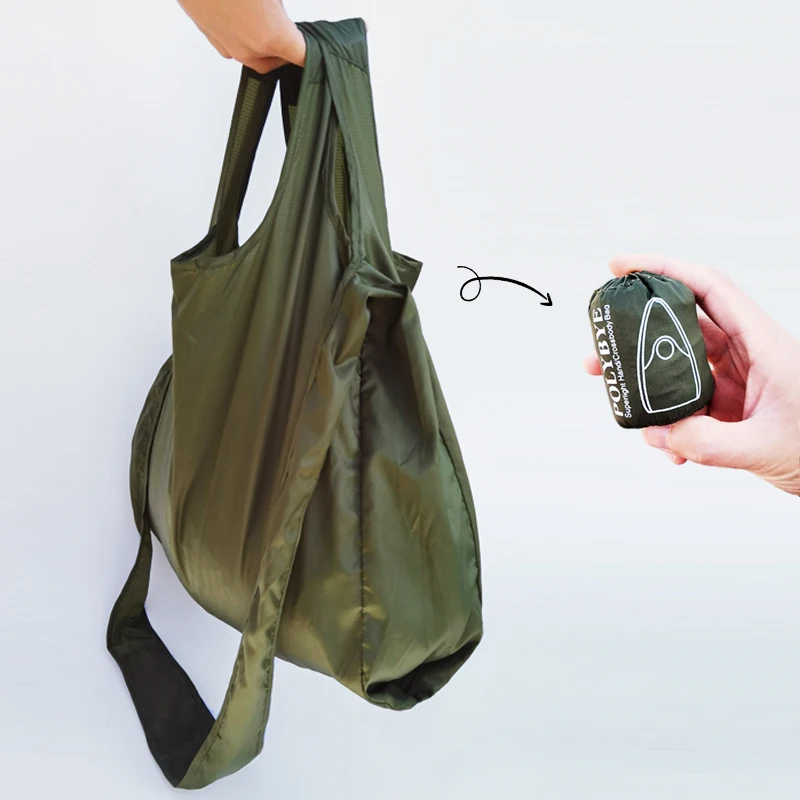 Handbag Tote-Bag Foldable Crossbody-Bag Nylon Polybye Eco-Friendly Super-Light