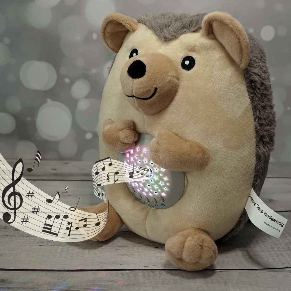 

White Noise Machine Speaker with Timer Soothing Sleep Hedgehog Night Light to Soothe Fussy Baby