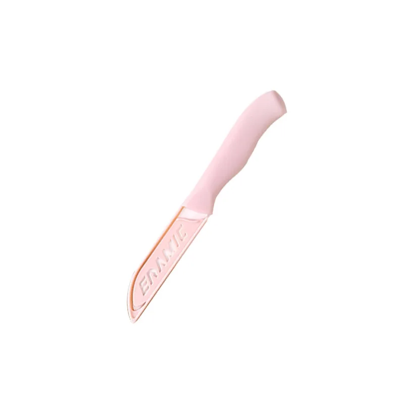 pink Новинка, мини Керамический нож, цветной, с 3 дюймовой ручкой, керамический нож для очистки овощей, кухонные ножи, аксессуары, домашний зеленый нож для очистки фруктов - Цвет: pink
