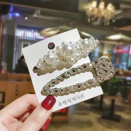 2PC-5 Ins1Set, женские элегантные жемчужные заколки для волос, милые головные уборы, шпильки с орнаментом, заколки для волос, аксессуары для волос - Цвет: 2PC-5