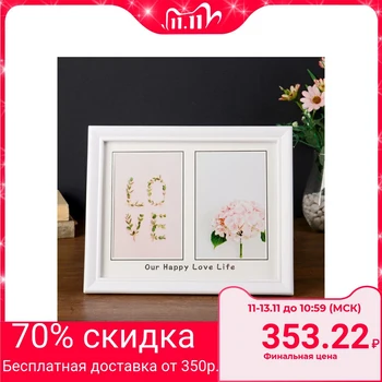 

Photo frame plastic for 2 photos 10x15 cm with mat "Our love" white 22x27 cm 4592555
