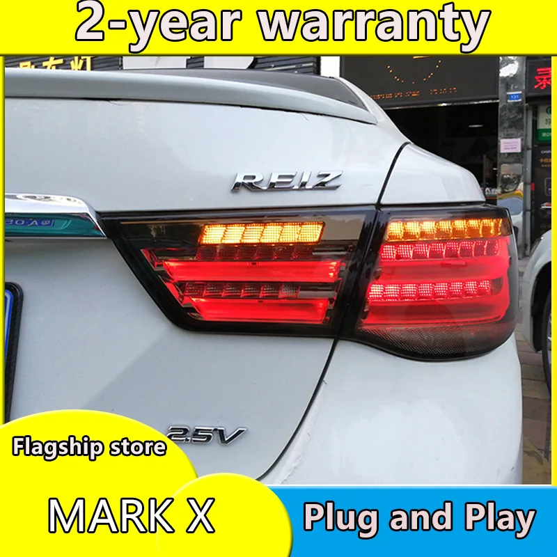 

Автомобильный Стайлинг для Toyota Reiz задние светильник s 2010 2011 2012 Mark X светодиодный фонарь светильник задний фонарь DRL + тормоз + Парк + сигнала