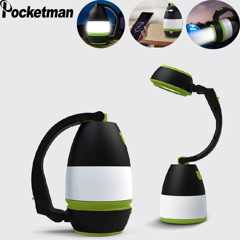 

3 in 1 Camplight Led Work Light Flashlight With Built-in Battery Floodlight USB Rechargeable Desk Lamp Torch For Outdoor Home