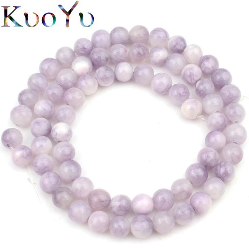 

Natural Stone Light Purple Persian jades Beads Round Loose Spacer Bead For Jewelry Making Diy Bracelet Necklace 6 8 10mm 15"Inch