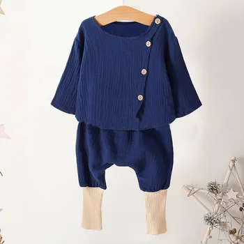 

Children Pajamas 2020 Autumn Long Sleeve Children Sleepwear Baby Girls Boys Clothes Sleep 2pcs Outfit Cotton Clothes 0-24 M