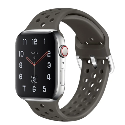 Для применить к apple watch 4 полосы 44 мм 40 мм наручных часов iWatch, ремешок 42 мм, 38 мм, версия модный спортивный браслет Correa apple watch 4/3/2/1 - Цвет ремешка: Cocoa color