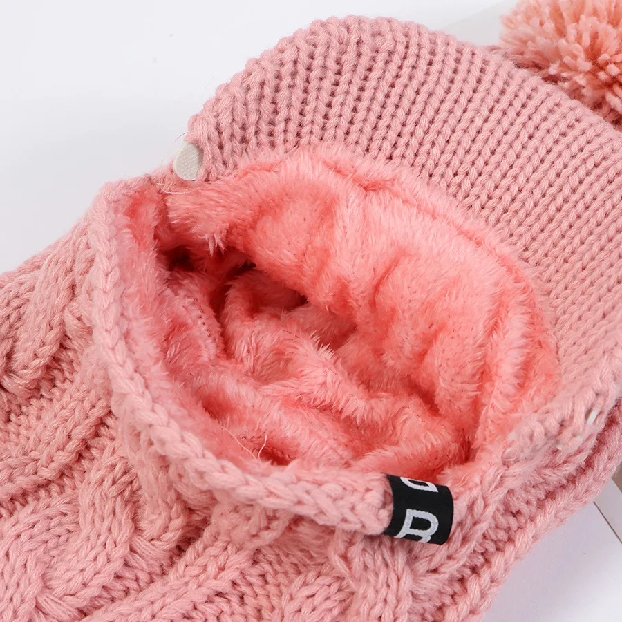 Женский шарф, зимние теплые наушники, вязаная шапка, одноцветная, лаконичная, стандартная ткань, для отдыха, Джокер, шерстяные шапки