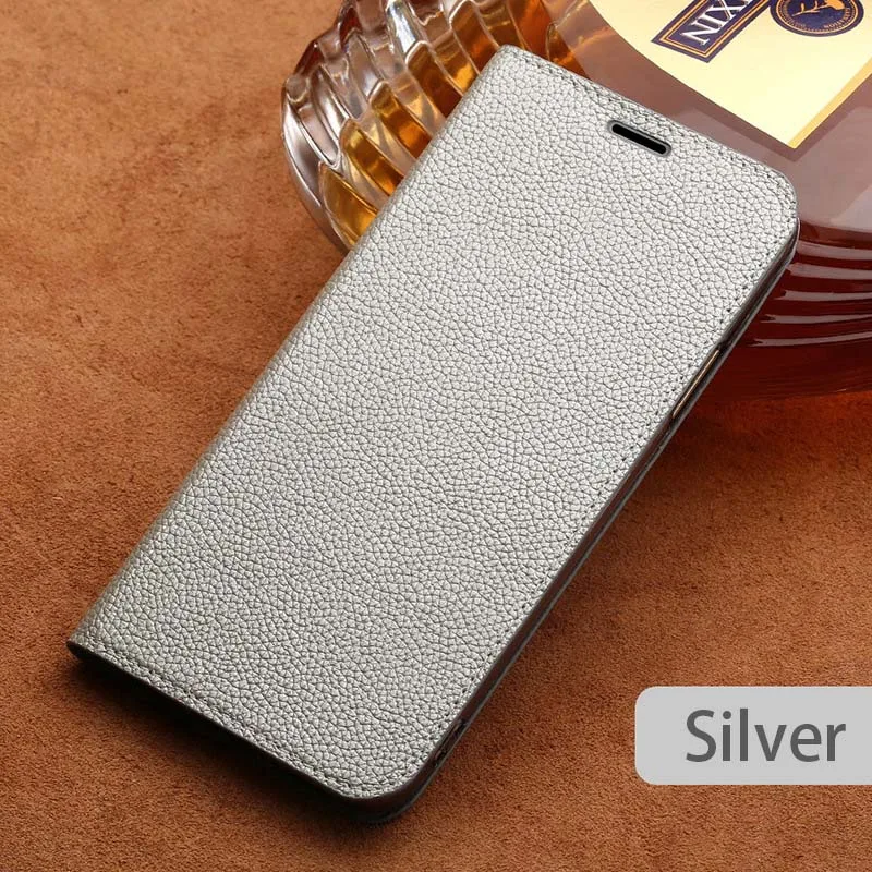 Sliver Флип-чехол для телефона чехол для Xiaomi mi 5 6 8 A1 A2 lite Max 2 3 mi x 2s 3 чехол с текстурой личи на присоске для Red mi Note 4 4X 4A 5 5A Plus - Цвет: Sliver