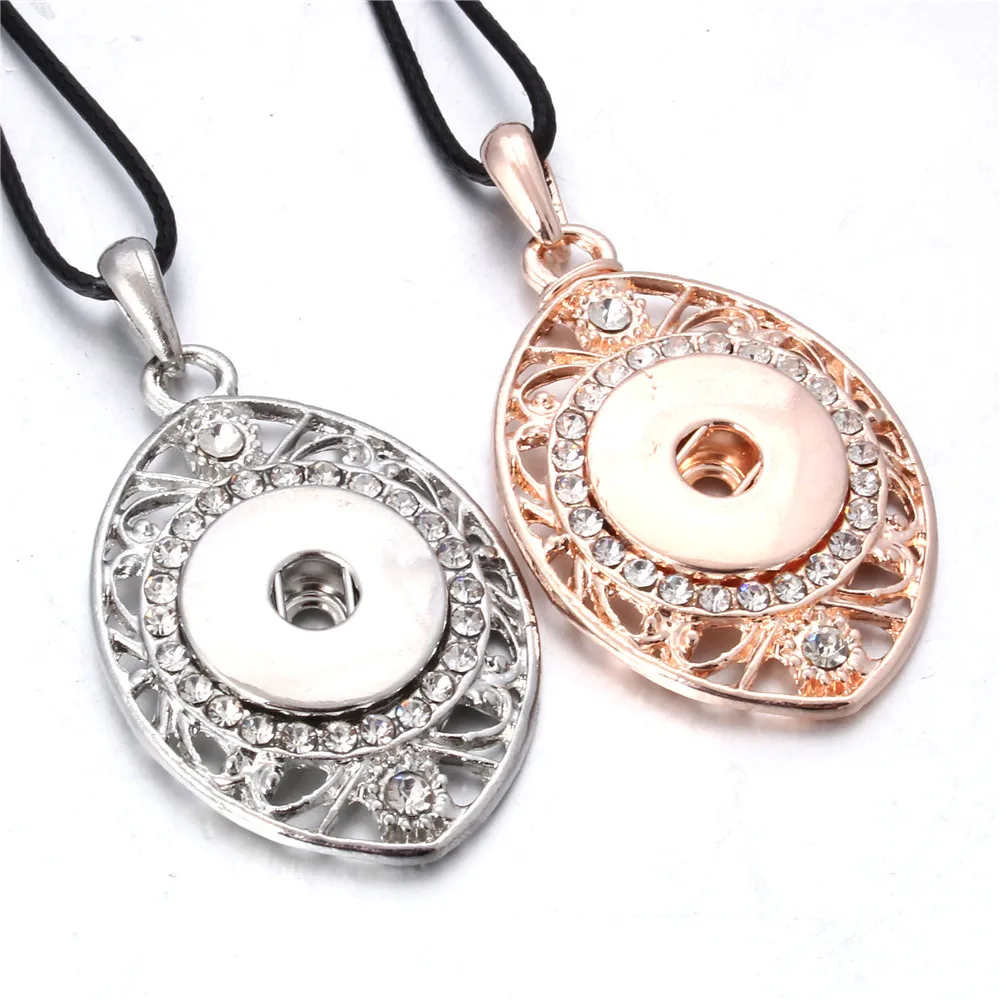 Silver Color Rose Gold Eye Snap Button Necklace Jewelry Fit 18MM Pendant Wedding Gift For Women | Украшения и аксессуары