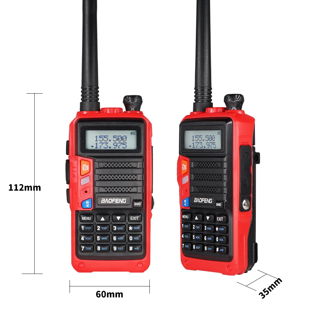 Высокая мощность 8 Вт Baofeng UV 5R Pro Walkie Talkie 10 км двухстороннее радио UV5r портативный