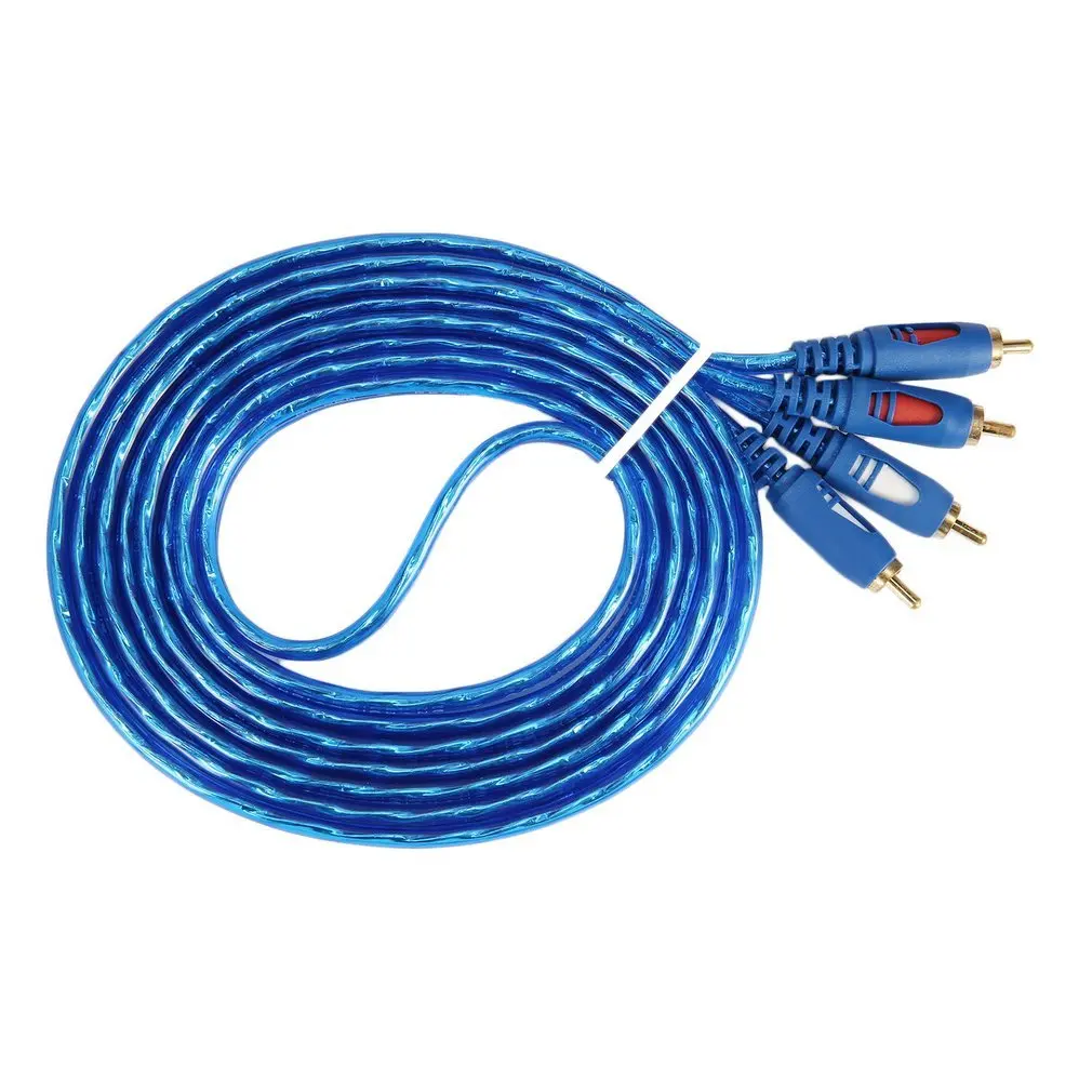 Звуковой кабель 2RCA 1 5/3/5 м устойчивый к окислению дизайнерский Штекерный КАБЕЛЬ