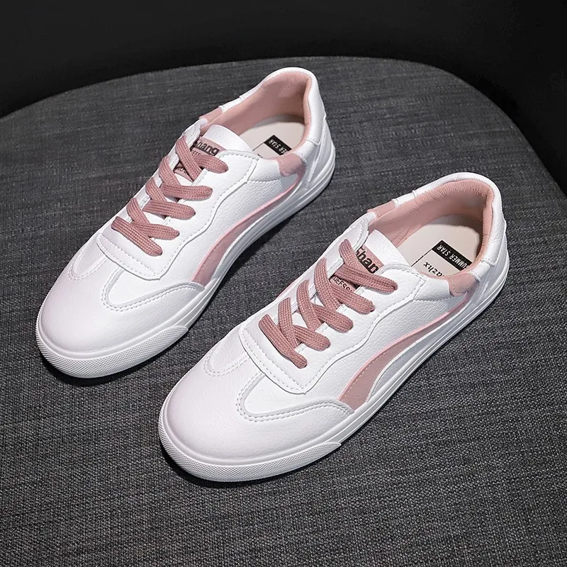 

New Vulcanize White Shoes Women Sneakers Casual Women Flats Sneakers Female Footwear Thick Sole Height Increasing Shoes U20-45
