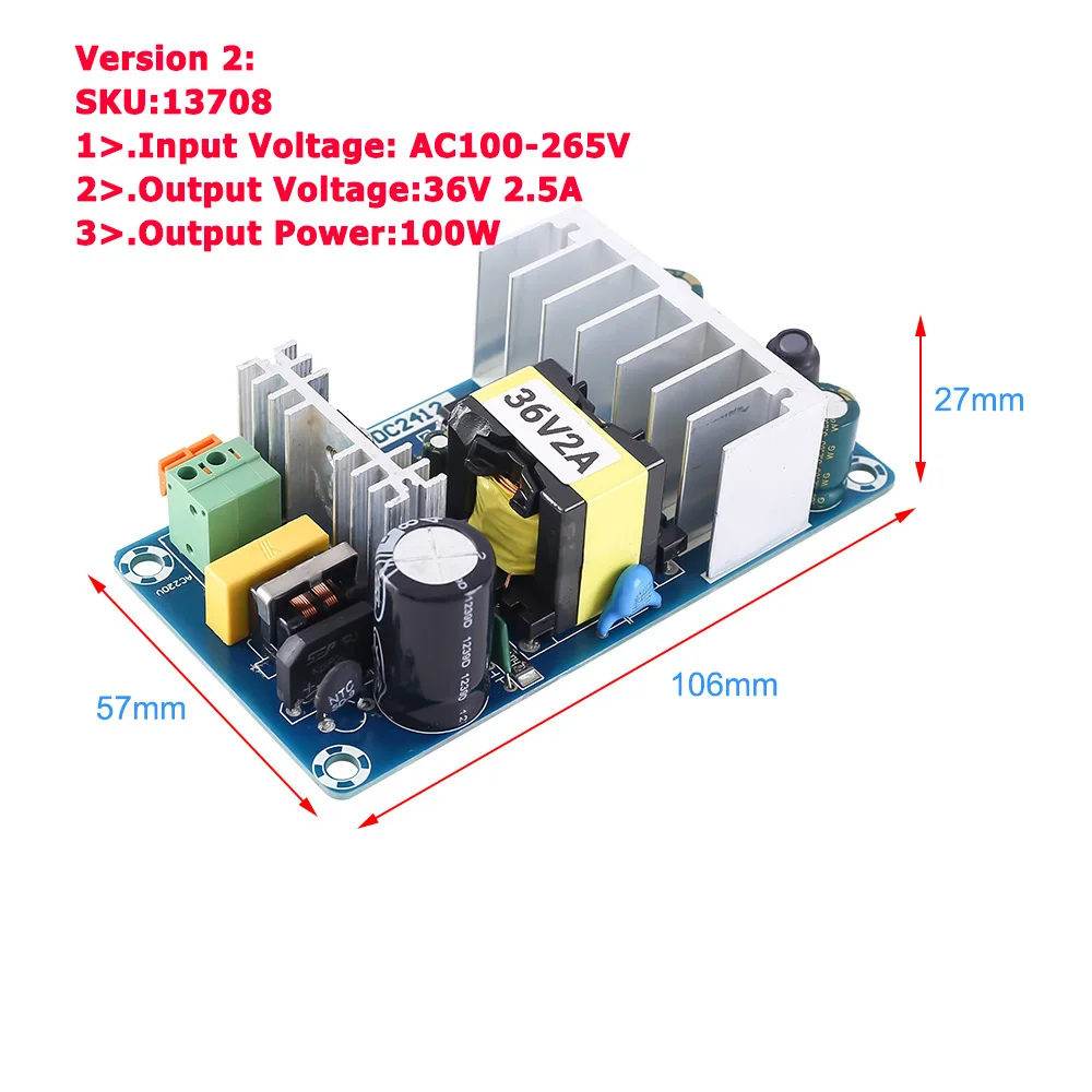 Dual Output Isolation Switching Power Supply Module Adjustable Buck Step Down Module AC-DC Converter 110V 220V to 12V 24V 36V