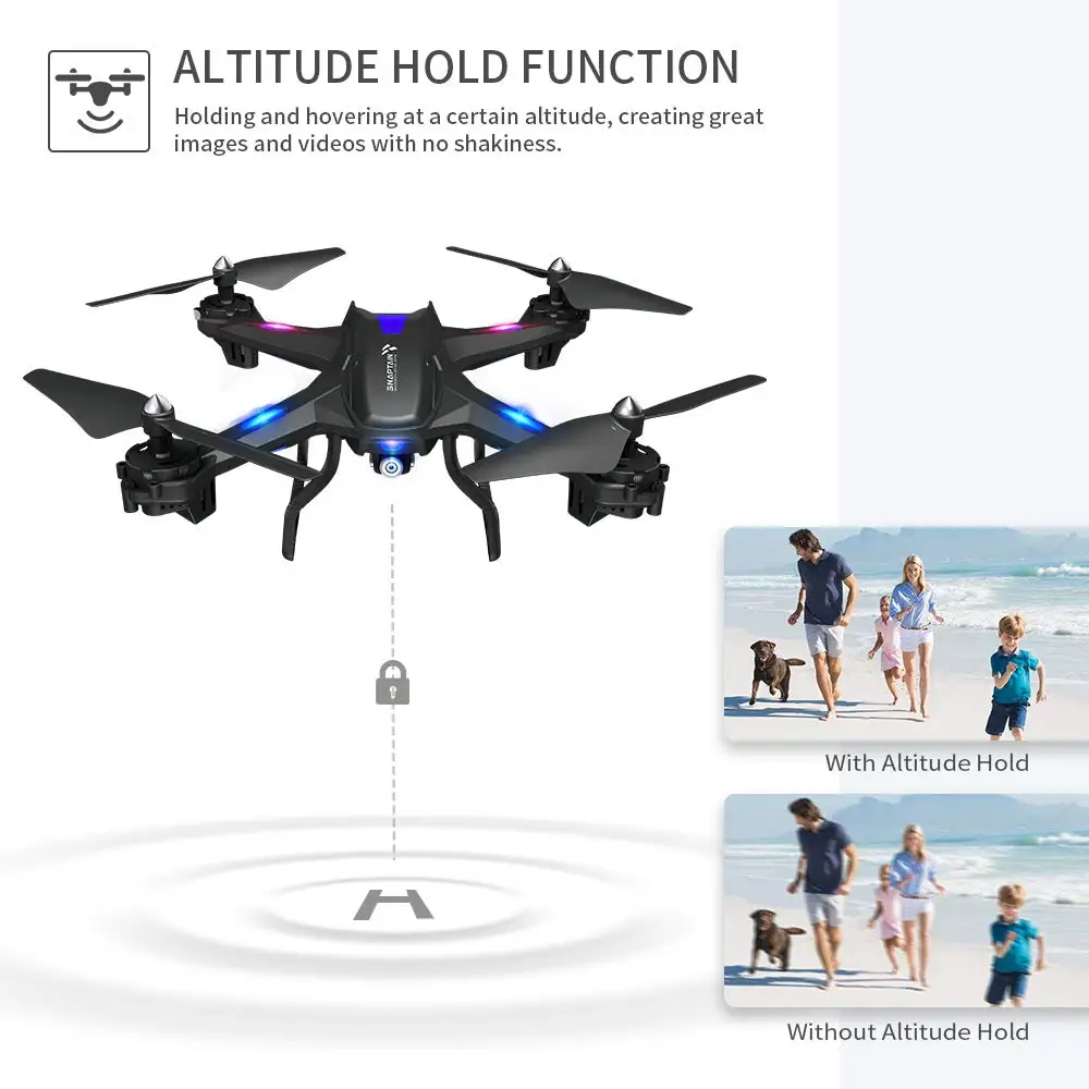 US $69.99 SNAPTAIN SE5CQ WiFi FPV Drone 720P HD Gravity Sensor Function RTF Voice with control Drone with Camera For Kids Christmas gift