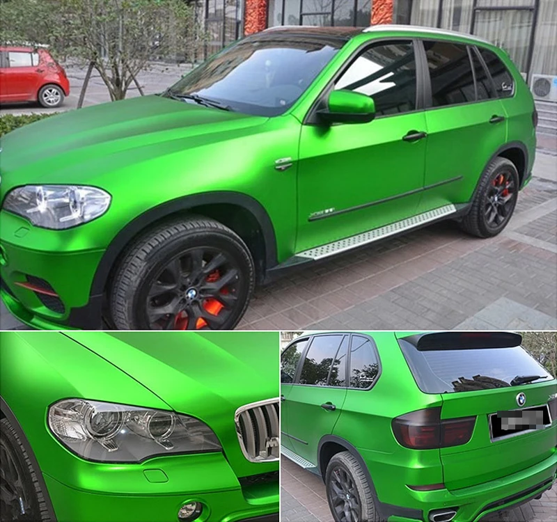Матовый Металлик зеленая виниловая пленка матовая Хромовая Автомобильная