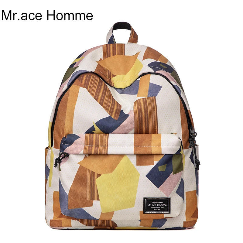 Рюкзак Mr.Ace Homme коричневый с камуфляжным принтом для женщин брендовый