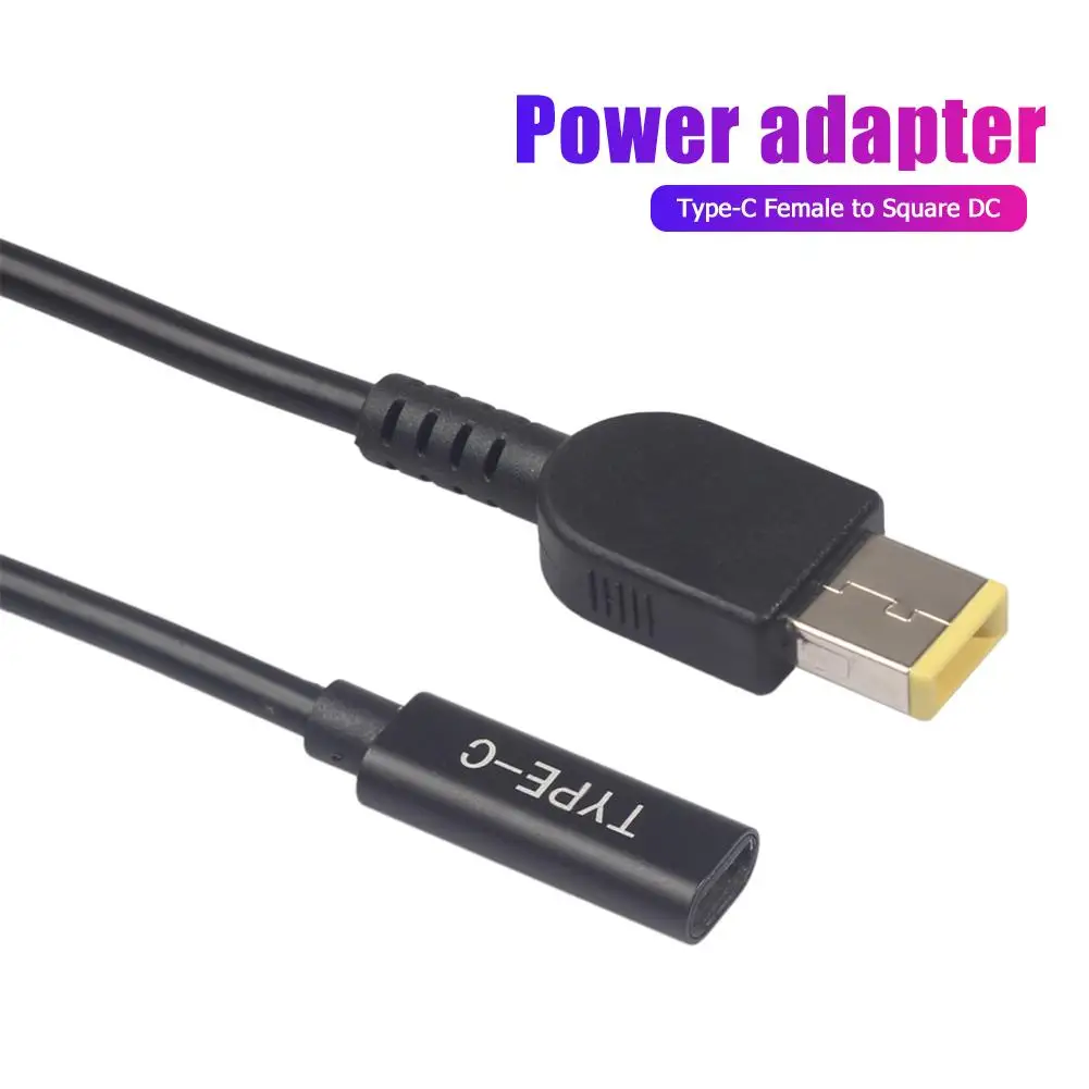 Type C Female To Square Dc Male Plug Pd Charging Cable For Lenovo Thinkpad Dell Hp Asus Laptop Adapter v Square Plug Computer Cables Connectors Aliexpress