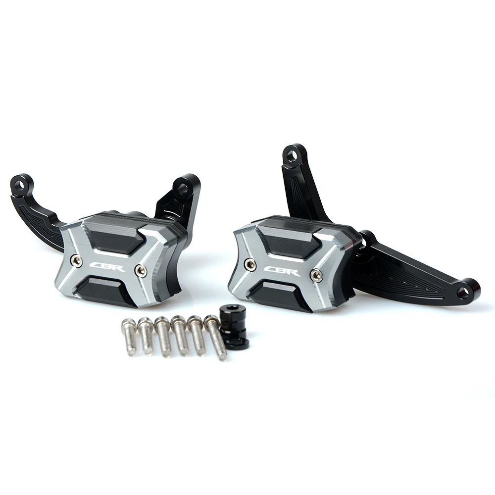 Для Honda CBR600RR 2007-2008 мотоциклетные рамы Краш колодки корпус двигателя ползунки протектор аксессуары для мотоциклов с ЧПУ алюминий - Цвет: GY