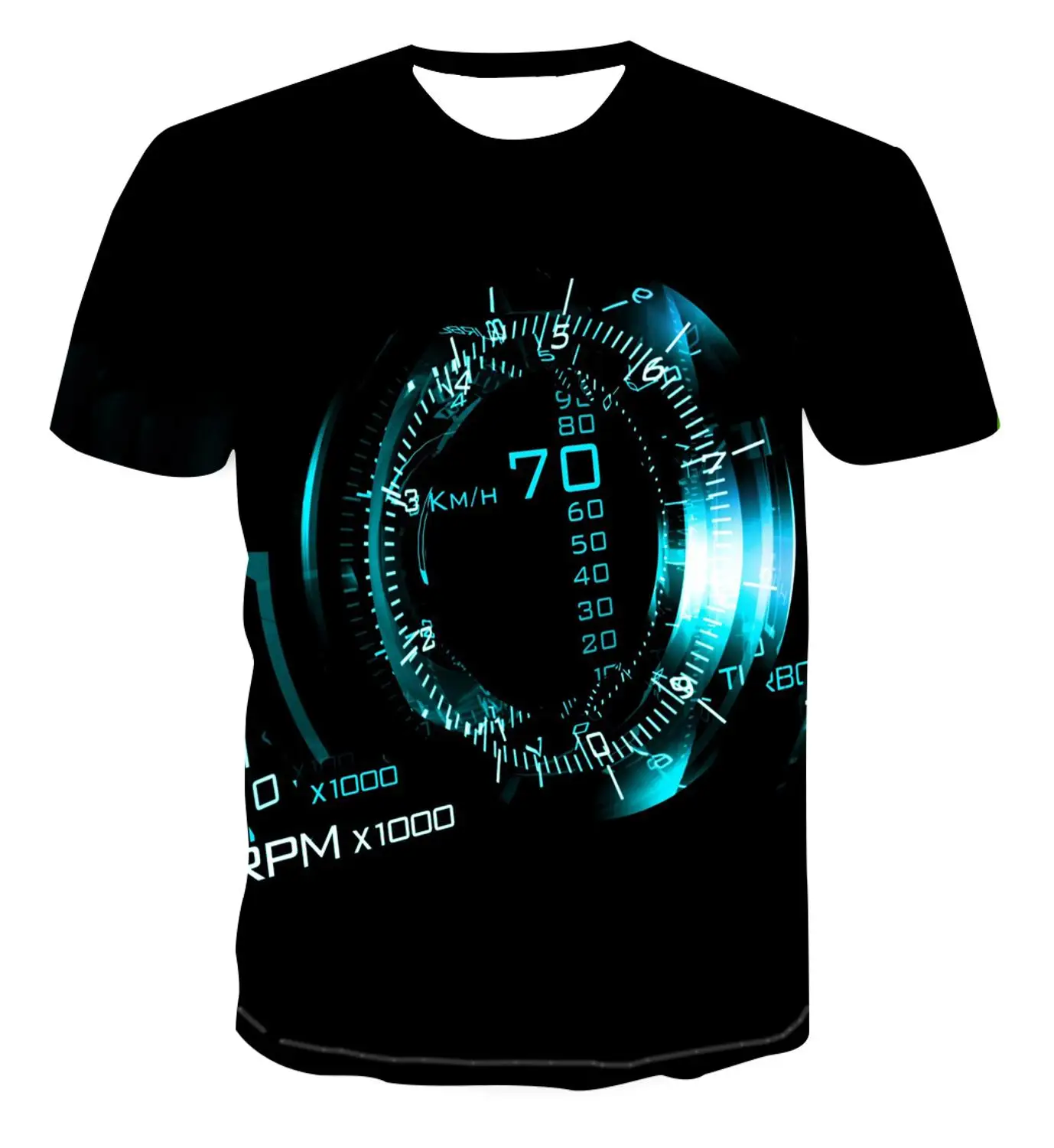 

3D Men's summer new print personalized clock geometry T-shirt Fashion Street Style Men's summer short sleeve top T-shirt XXs-6xl