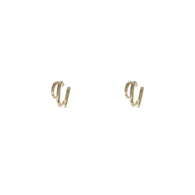 2020 Trendy Metal Hoop Earring For Woman Vintage Triple Open Circle C Shaped korean Statement Earrings Accessories brincos 4