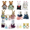 Girl Pretend Game Set Children Simulation Forest Animal Family 1:12 Scale Doll House Furniture Miniature Rabbit Maple Cat Koala 1