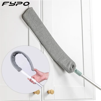 

Dust Brush Long Handle Mop Sweep Artifact Household Brush Duster For Dust Cleaner Retractable Gap Curved Dust Cleaning