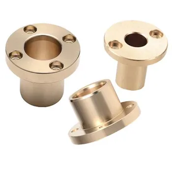 

1pcs ID 20mm OD 28mm bronze flange bearing perforated sets wear-resistant bush self-lubricating oil bushing 20mm-50mm length