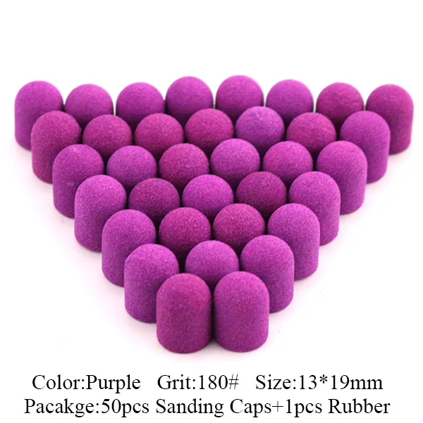 50-Piece Set of Blue and Pink Sanding Caps