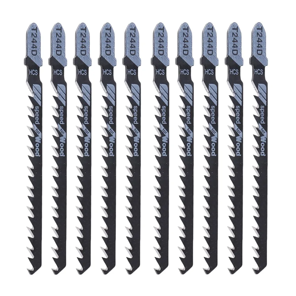 10pcs T244d Jig Saw Blade Hcs High Carbon Steel Jigsaw Blades For