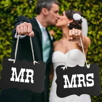 

2Pcs/Set MR&MRS Photo Props Wedding Decorations Bride To Be Party Decor Party Supplies Baby Shower Happy Birthday for Wedding