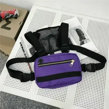 

Men Women Chest Bag Hip Hop Streetwear Waist Bag Adjustable Tactical Chest Bags
