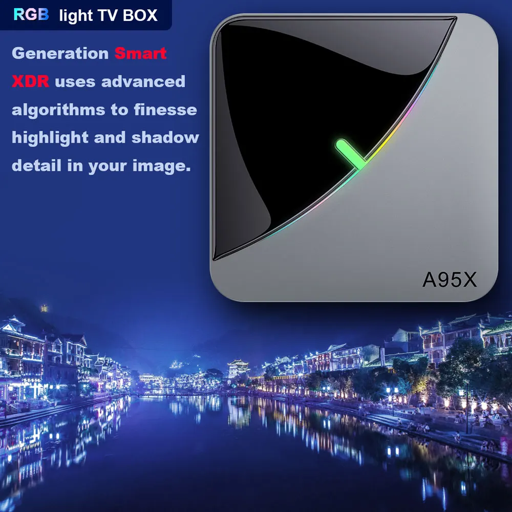 A95X F3 Air tv Box S905X3 4 Гб ОЗУ 64 Гб ПЗУ 5G wifi bluetooth 4,0 Android 9,0 4K 8K tv Box с RGB светильник медиаплеер Netflix