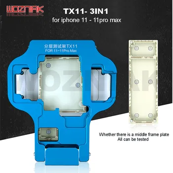 

JC TX11 3in1 Mainboard Function Tester FOR iPhone11 11Pro Pro MAX Main Board Layered Test Rack No middle frame detection