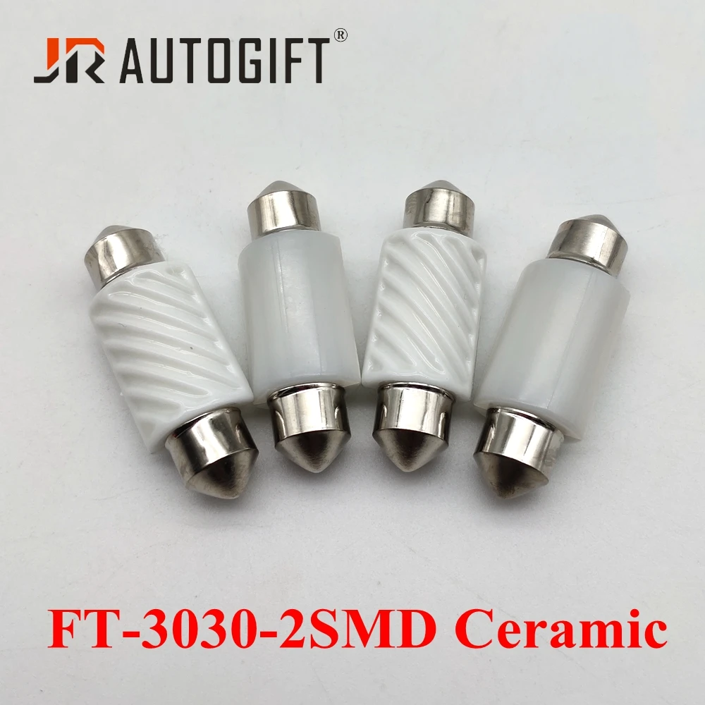 50 шт. Автомобильный светодиодный лампочка 3030 2SMD Керамика для купольная лампа для чтения дневные ходовые огни 12V Белый 31 мм 36 мм/39 мм/41 мм внутренняя Лицензия плиты света