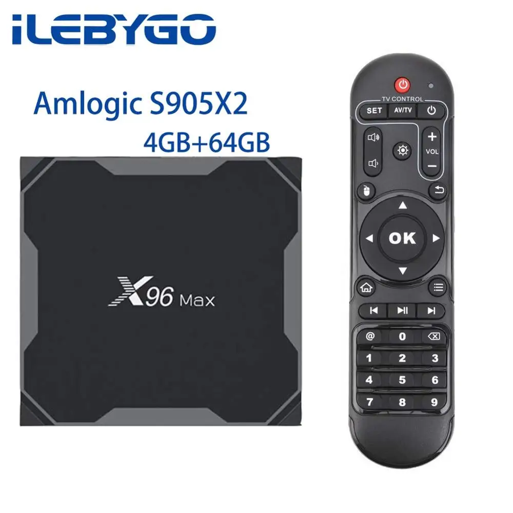 ILebygo X96 Max Android 8,1 умные телевизоры BOX Amlogic S905X2 4 ядра Гб 64 Декодер каналов кабельного телевидения 2,4 г и 5,8 Wi Fi BT 1000 м к media player - Цвет: 4GB 64GB