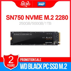WD SSD черный NVMe 3D NAND 1 ТБ M.2 2280 SSD WDS100T2X0C твердотельный диск 3400 МБ/с. PCIe Gen3 8 ГБ/сек. для PC ноутбук